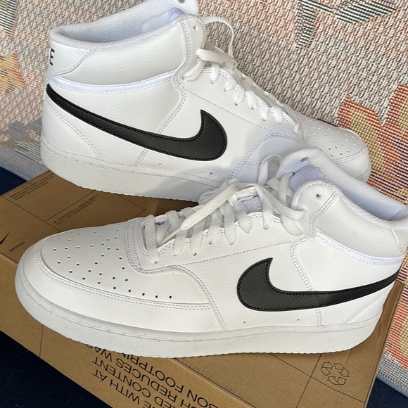 NIKE MEN’S COURT VISION MID Next Nature WHITE/BLACK-WHITE
DN3577 101 Sneakers - Picture 11 of 16